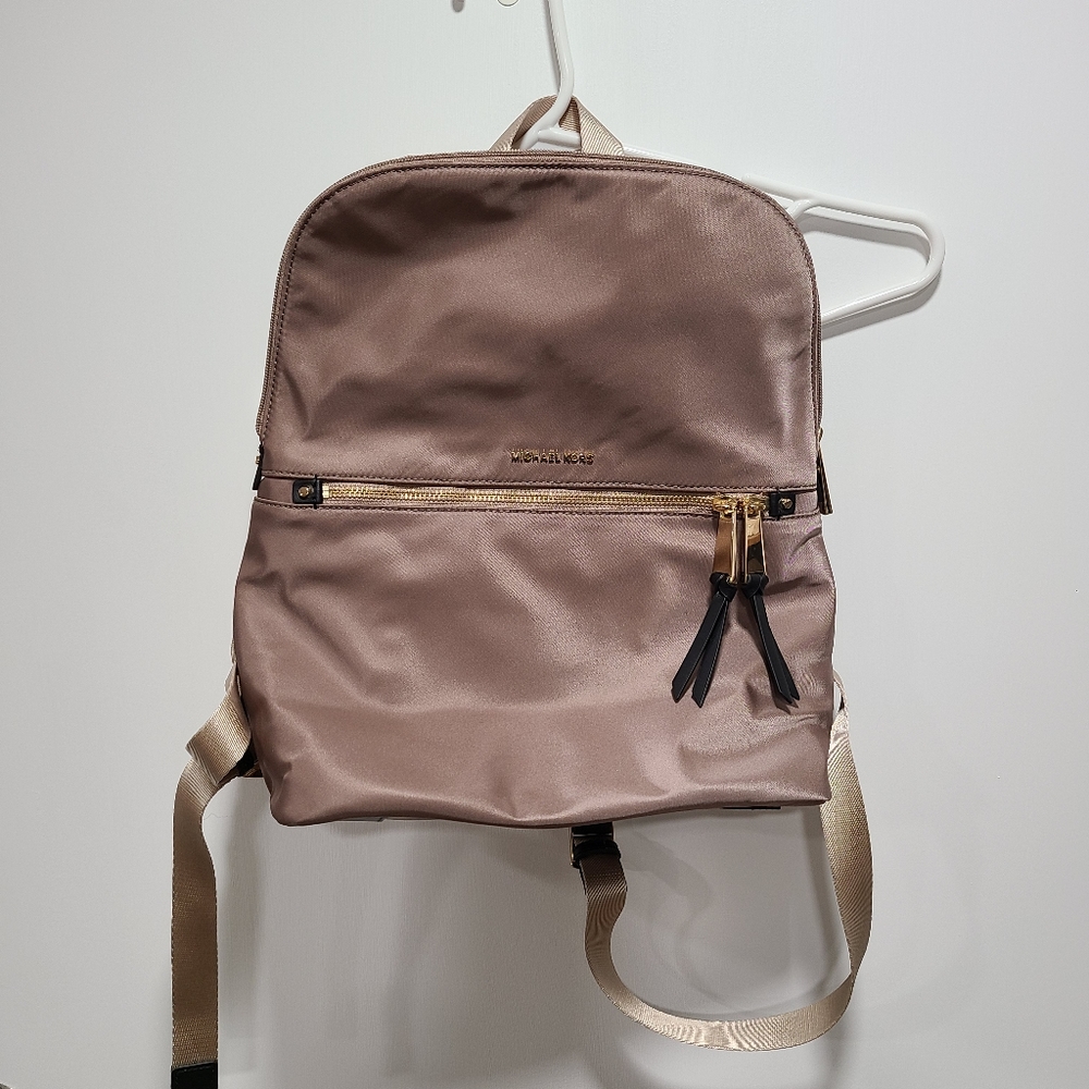 Michael Kors Rose Taupe Nylon Backpack